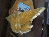 CAST ALUMINUM WALL HANGINGS AND PLASTER EAGLE WALL HANGING