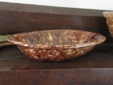 BROWN WARE OVAL SHAPED BOWL