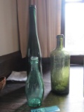 RP EERIE GREEN BOTTLE AND OTHER GREEN BOTTLES