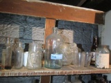 HALF GALLON GLASS BOTTLE, CALLA FIG ELIXIR BOTTLE, AND OTHERS