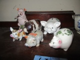 VARIETY OF PIGGY BANKS AND OTHER PIGS