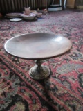 STERLING WEIGHTED CANDY DISH WITH WOODEN TOP