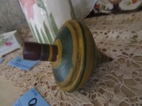 HAND-PAINTED WOODEN TOY TOP