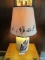 PAINTED CROCK STYLE TABLE LAMP
