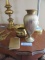 BRASS SPITOON STYLE VASE AND VINTAGE BOOK