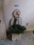 WOOD SNOWMAN DECORATION