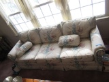 PEMBROOK FURNITURE COMPANY FLORAL SOFA AND LOVESEAT