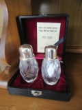 HAND-CUT LEADED CRYSTAL PEPPER MILL AND SHAKER SET