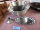 BOWLS, CANDLE HOLDER, AND SMALL TRAY