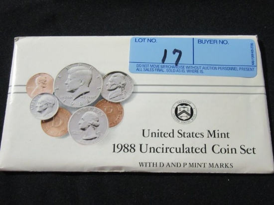 1988 UNITED STATES MINT UNCIRCULATED COIN SET