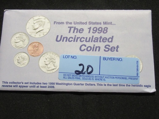 1998 UNITED STATES MINT UNCIRCULATED COIN SET