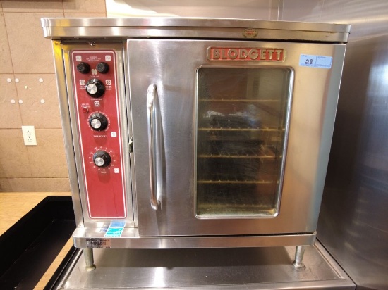BLODGETT COUNTER TOP CONVECTION OVEN, 220V SINGLE OR THREE PHASE, WITH CART