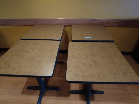 (4) TWO SEAT PEDESTAL TABLES