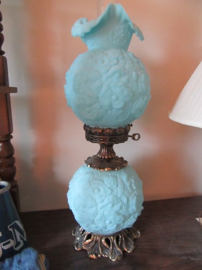 BLUE FENTON LAMP