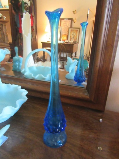 BLUE GLASS VASE