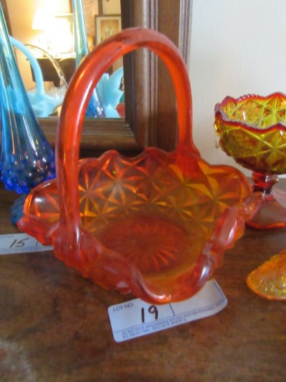 ORANGE GLASS BASKET