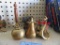 BRASS BELLS AND SWAN FIGURINES