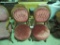 2 UPHOLSTERED VICTORIAN STYLE CHAIRS