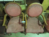 2 UPHOLSTERED WOODEN CHAIRS