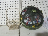 FLY COVERS FOR FOOD AND METAL BASKET