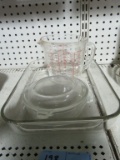 GLASS BAKING DISH, MEASURING CUP, ETC