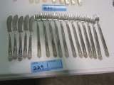SILVERPLATE SHRIMP FORKS AND BUTTER KNIVES