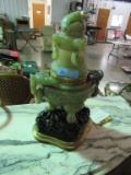 LARGE JADE LAMP, VERY ORNATE, 22.5