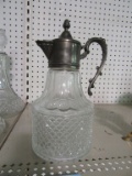 PITCHER WITH SILVERPLATE  TOP