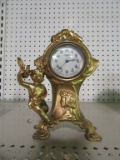 NEW HAVEN WIND UP CLOCK WITH CHERUB DESIGN