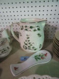 ROYAL HOLLY HOLIDAY PITCHER AND SPOON REST