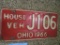 1966 HOUSE VEHICLE OHIO LICENSE PLATE