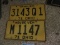 (2) OHIO 1971 LICENCE PLATES