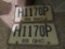 (2) OHIO 1969 LICENCE PLATE