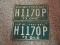 (2) OHIO 1973 LICENCE PLATES