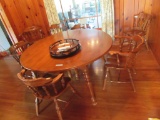 ROCKPOINTE MAPLE TABLE WITH 3 LEAVES (WATER DAMAGE TO THE LEAVES AT THE SEA