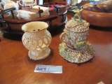 LENOX CANDY HOLDER & 3 PIECE COVERED CONTAINER