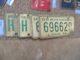 (4) 1974 OHIO LICENSE PLATES