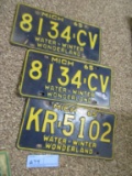 (3) 1965 MICHIGAN LICENSE PLATES