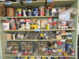 SHELVES OF MISCELLANEOUS HARDWARE AND ETC