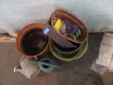 PLASTIC PLANTERS AND WATERING CANS