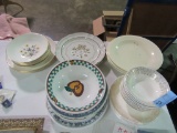 VARIETY OF PLATES AND BOWLS