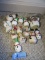 VARIETY OF SNOWMAN AND ANGEL ORNAMENTS AND FIGURINE