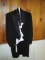 PIERRE CARDIN TUXEDO JACKET WITH VEST AND CLIP ON BOW TIE. NO SIZE