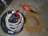 HEAVY DUTY JUMPER CABLES AND DROP LIGHT