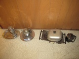 SILVERPLATE COFFEE POTS AND TRAYS. FRYER. ELECTRIC SKILLET. ELECTRIC GRIDDL
