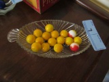 VARIETY OF SLAMMER MARBLES. MOSTLY YELLOW.