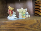 THIS LITTLE PIGGY FIGURINE, OUR LOVE IS GROWING, AND BEAR FIGURINE