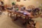 OAK DINING TABLE, 4 CHAIRS, AND 2 LEAVES