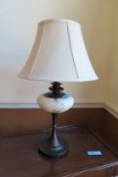 METAL AND MARBLE LOOKING TABLE LAMP