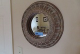 APPROXIMATELY 20 INCH ROUND WALL MIRROR